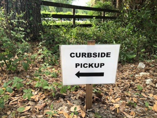 curbside pickup at native plant nursery